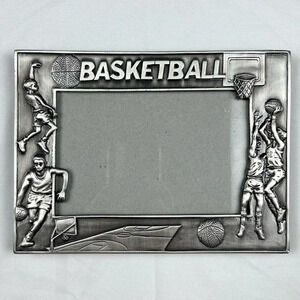 Vintage Pewter Basketball Picture Frame
